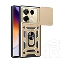 Gigapack Infinix Note 40 Pro 4G (X6850) műanyag telefonvédő (ütésállóság, szilikon belső, tartógyűrű, kameravédő) arany