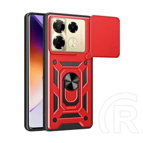 Gigapack Infinix Note 40 Pro 4G (X6850) műanyag telefonvédő (ütésállóság, szilikon belső, tartógyűrű, kameravédő) piros