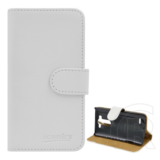 Gigapack LG G3 S (D722) tok álló (Flip, oldalra nyíló, prémium) fehér