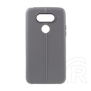 Gigapack LG G5 szilikon telefonvédő (bőr hatású, varrás minta, szürke)