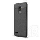Gigapack LG K11 K425 Szilikon telefonvédő (bőr hatású, varrás minta, fekete)