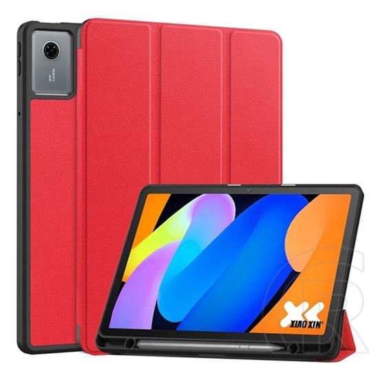 Gigapack Lenovo Idea Tab (TB336FU)  tok álló, bőr hatású (flip, trifold, asztali tartó, ceruza tartó) piros