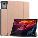 Gigapack Lenovo Tab K11 Plus (TB352) tok álló, bőr hatású (aktív flip, oldalra nyíló, trifold, asztali tartó) rozéarany