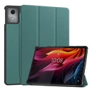 Gigapack Lenovo Tab K11 Plus (TB352) tok álló, bőr hatású (aktív flip, oldalra nyíló, trifold, asztali tartó) sötétzöld