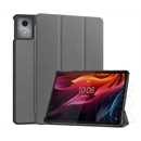 Gigapack Lenovo Tab K11 Plus (TB352) tok álló, bőr hatású (flip, oldalra nyíló, trifold, asztali tartó) sötétszürke