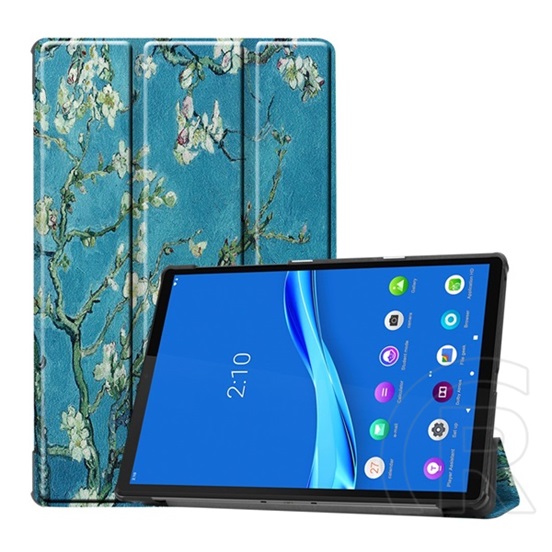 Gigapack Lenovo Tab M10 FHD Plus (TB-X606X) tok álló (Flip, oldalra nyíló, TRIFOLD asztali tartó funkció, virág minta) k