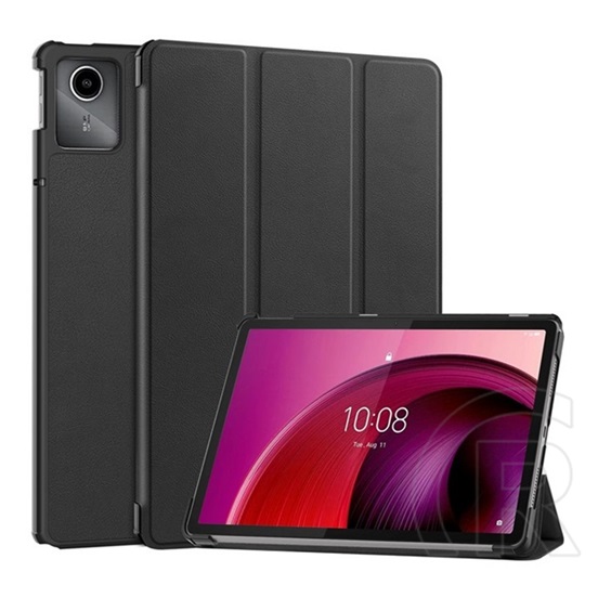 Gigapack Lenovo Tab M11 (TB330) tok álló, bőr hatású (aktív flip, oldalra nyíló, trifold, asztali tartó) fekete