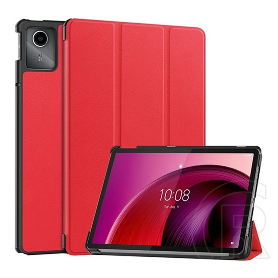 Gigapack Lenovo Tab M11 (TB330) tok álló, bőr hatású (aktív flip, oldalra nyíló, trifold, asztali tartó) piros