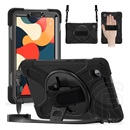 Gigapack Lenovo Tab One (TB-305FU) defender műanyag védő (ütésállóság, kitámasztó, 360° + kézpánt, vállpánt) fekete