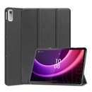 Gigapack Lenovo Tab P11 Gen2 (TB350) tok álló, bőr hatású (aktív flip, trifold asztali tartó funkció) fekete