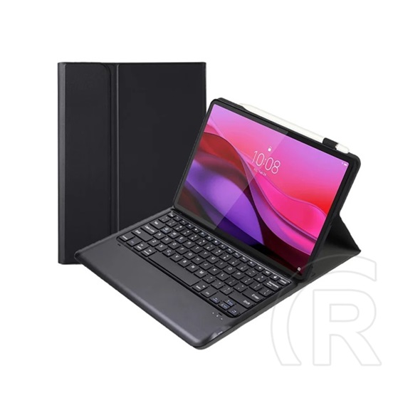 Gigapack Lenovo Yoga Tab Plus (TB520FU) tok álló (flip, bluetooth billentyűzet, angol nyelvű, ceruza tartó) fekete