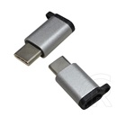 Gigapack Micro-USB - USB-C adapter (ezüst)