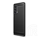 Gigapack Motorola Edge 2021 (XT2141) szilikon telefonvédő (közepesen ütésálló, szálcsiszolt, karbon minta) fekete