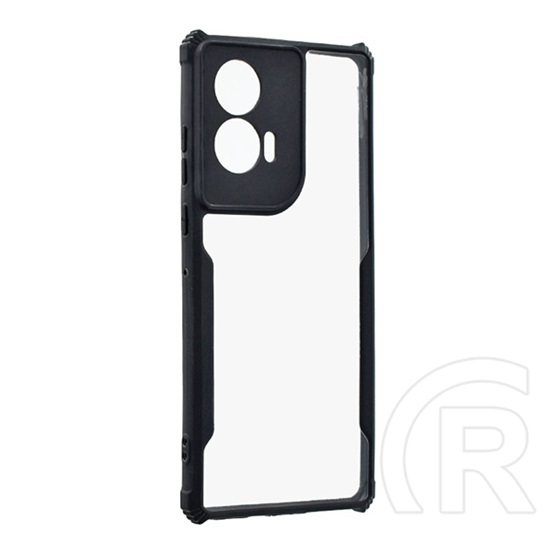 Gigapack Motorola Edge 50 Fusion 5G szilikon telefonvédő (ütésállóság, légpárnás sarok, akril hátlap, kameravédő) fekete