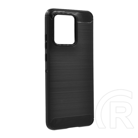 Gigapack Motorola Edge 50 Neo 5G (XT2409) szilikon védő (ütésálló, légpárnás sarok, szálcsiszolt, karbon minta) fekete