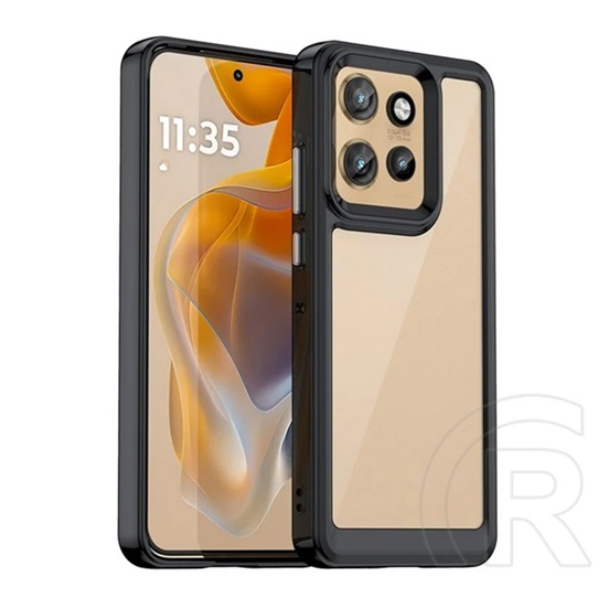 Gigapack Motorola Edge 50 Neo szilikon telefonvédő (ütésállóság, átlátszó hátlap) fekete