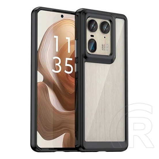 Gigapack Motorola Edge 50 Ultra szilikon telefonvédő (ütésállóság, átlátszó hátlap) fekete