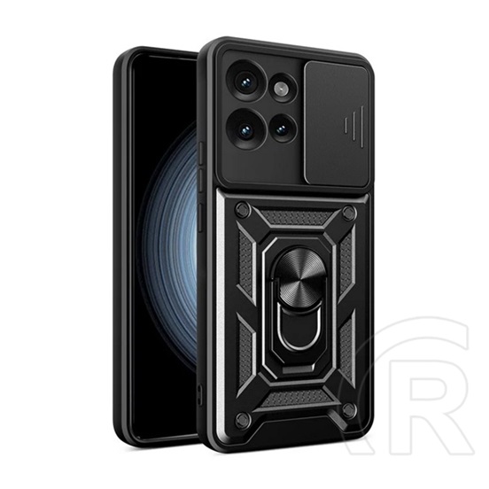 Gigapack Motorola Edge 50 defender szilikon telefonvédő (ütésállóság, tartógyűrű, kameravédő) fekete