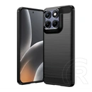 Gigapack Motorola Edge 70 Fusion szilikon telefonvédő (ütésállóság, légpárnás sarok, szálcsiszolt, karbon minta) fekete
