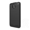 Gigapack Motorola Moto C+ Szilikon telefonvédő (légpárnás sarok, szálcsiszolt, karbon minta, fekete)