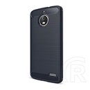 Gigapack Motorola Moto E4 Szilikon telefonvédő (légpárnás sarok, szálcsiszolt, karbon minta, sötétkék)