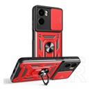 Gigapack Motorola Moto G05 (XT2523) defender szilikon telefonvédő (ütésállóság, tartógyűrű, kameravédő) piros