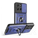 Gigapack Motorola Moto G15 (XT2521) defender szilikon telefonvédő (ütésállóság, tartógyűrű, kameravédő) sötétkék
