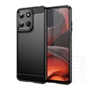 Gigapack Motorola Moto G15 (XT2521) szilikon védő (ütésállóság, légpárnás sarok, szálcsiszolt, karbon minta) fekete