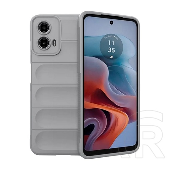 Gigapack Motorola Moto G34 5G (XT-2363) szilikon telefonvédő (ütésállóság, kameravédő, 3d) világosszürke