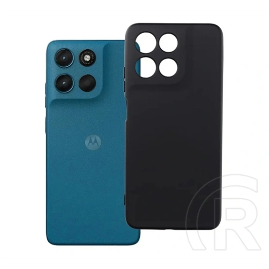 Gigapack Motorola Moto G57 Power 5G szilikon telefonvédő (matt, plüss karcolásmentesítő belső, prémium) fekete