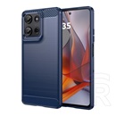 Gigapack Motorola Moto G75 szilikon telefonvédő (ütésállóság, légpárnás sarok, szálcsiszolt, karbon minta) sötétkék