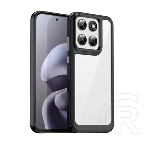 Gigapack Motorola Moto G77 5G szilikon telefonvédő (ütésállóság, átlátszó hátlap) fekete