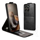 Gigapack Motorola Moto G77 5G tok álló, bőr hatású (flip, lefelé nyíló, asztali + bankkártya tartó, mágnescsat) fekete