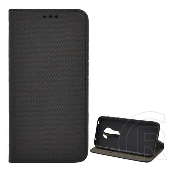 Gigapack Motorola Moto G7 Play (XT1952) tok álló (Flip, oldalra nyíló, rombusz minta) fekete
