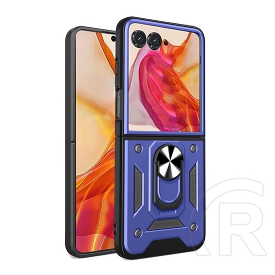 Gigapack Motorola Razr 50 defender szilikon telefonvédő (ütésállóság, tartógyűrű, kameravédő) sötétkék