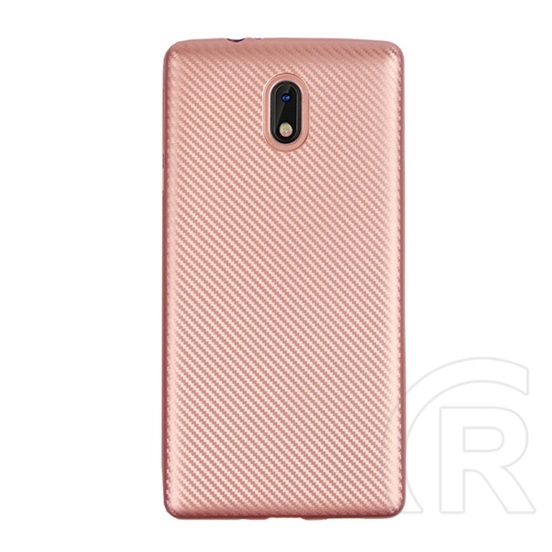 Gigapack Nokia 3 Szilikon telefonvédő (karbon minta, rozéarany)