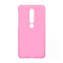 Gigapack Nokia 6.1 szilikon telefonvédő (matt, rózsaszín)