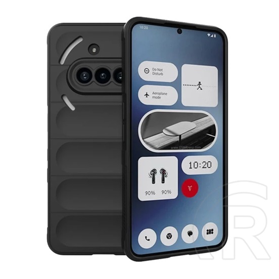 Gigapack Nothing Phone (3a) szilikon telefonvédő (ütésállóság, kameravédő, 3d) fekete