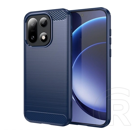 Gigapack OnePlus 15 szilikon telefonvédő (ütésállóság, légpárnás sarok, szálcsiszolt, karbon minta) sötétkék