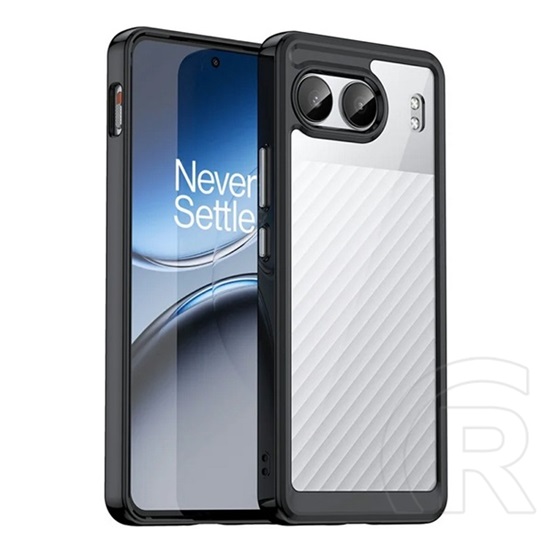 Gigapack OnePlus Nord 4 szilikon telefonvédő (ütésállóság, átlátszó hátlap) fekete