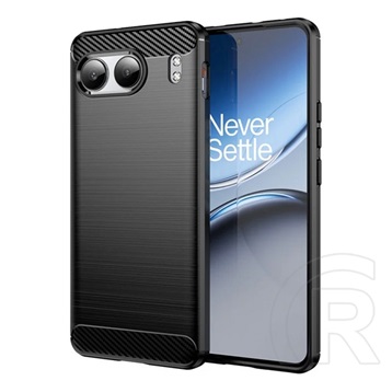 Gigapack OnePlus Nord 4 szilikon telefonvédő (ütésállóság, légpárnás sarok, szálcsiszolt, karbon minta) fekete