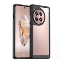 Gigapack Oneplus 12R 5g műanyag telefonvédő (szilikon keret, ütésállóság, átlátszó hátlap) fekete