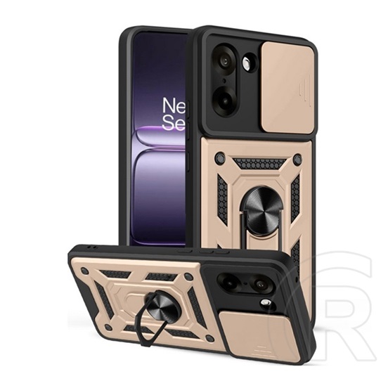 Gigapack Oneplus Nord CE5 defender szilikon telefonvédő (ütésállóság, tartógyűrű, kameravédő) arany
