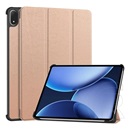 Gigapack Oneplus Pad 3 tok álló, bőr hatású (aktív flip, oldalra nyíló, trifold, asztali tartó) rozéarany