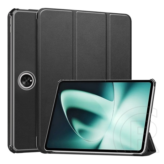 Gigapack Oneplus Pad tok álló, bőr hatású (aktív flip, oldalra nyíló, trifold asztali tartó funkció) fekete