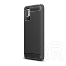 Gigapack Oppo A16s szilikon telefonvédő (közepesen ütésálló, szálcsiszolt, karbon minta) fekete