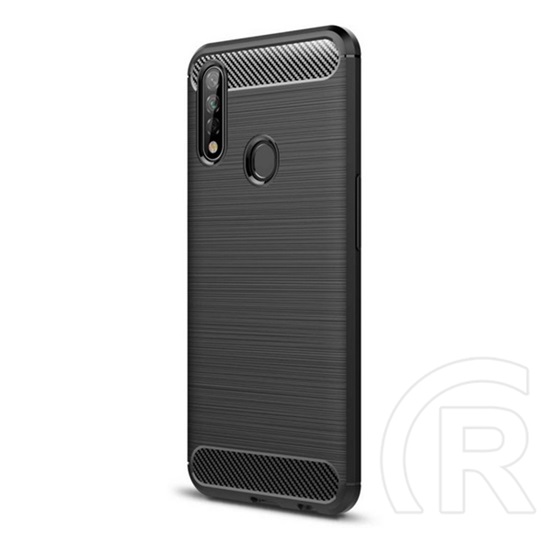 Gigapack Oppo A31 szilikon telefonvédő (közepesen ütésálló, szálcsiszolt, karbon minta) fekete
