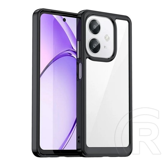Gigapack Oppo A40M szilikon telefonvédő (ütésállóság, átlátszó hátlap) fekete
