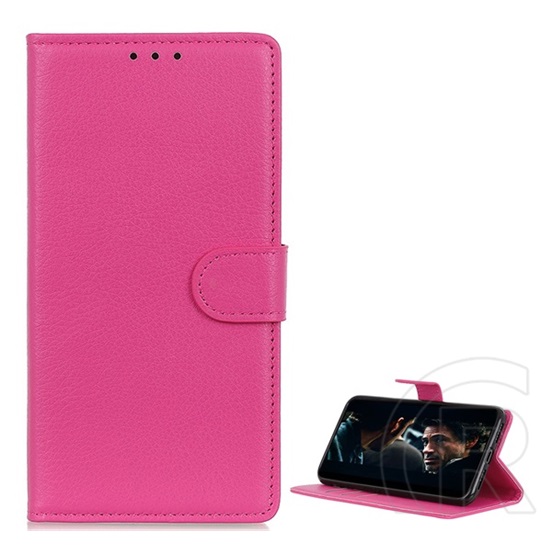 Gigapack Oppo Find X5 Lite tok álló, bőr hatású (flip, asztali tartó funkció, prémium) rózsaszín