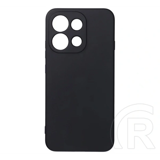 Gigapack Oppo Reno16 F szilikon telefonvédő (matt, mikrofiber plüss karcolásmentesítő belső, prémium) fekete